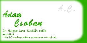 adam csoban business card